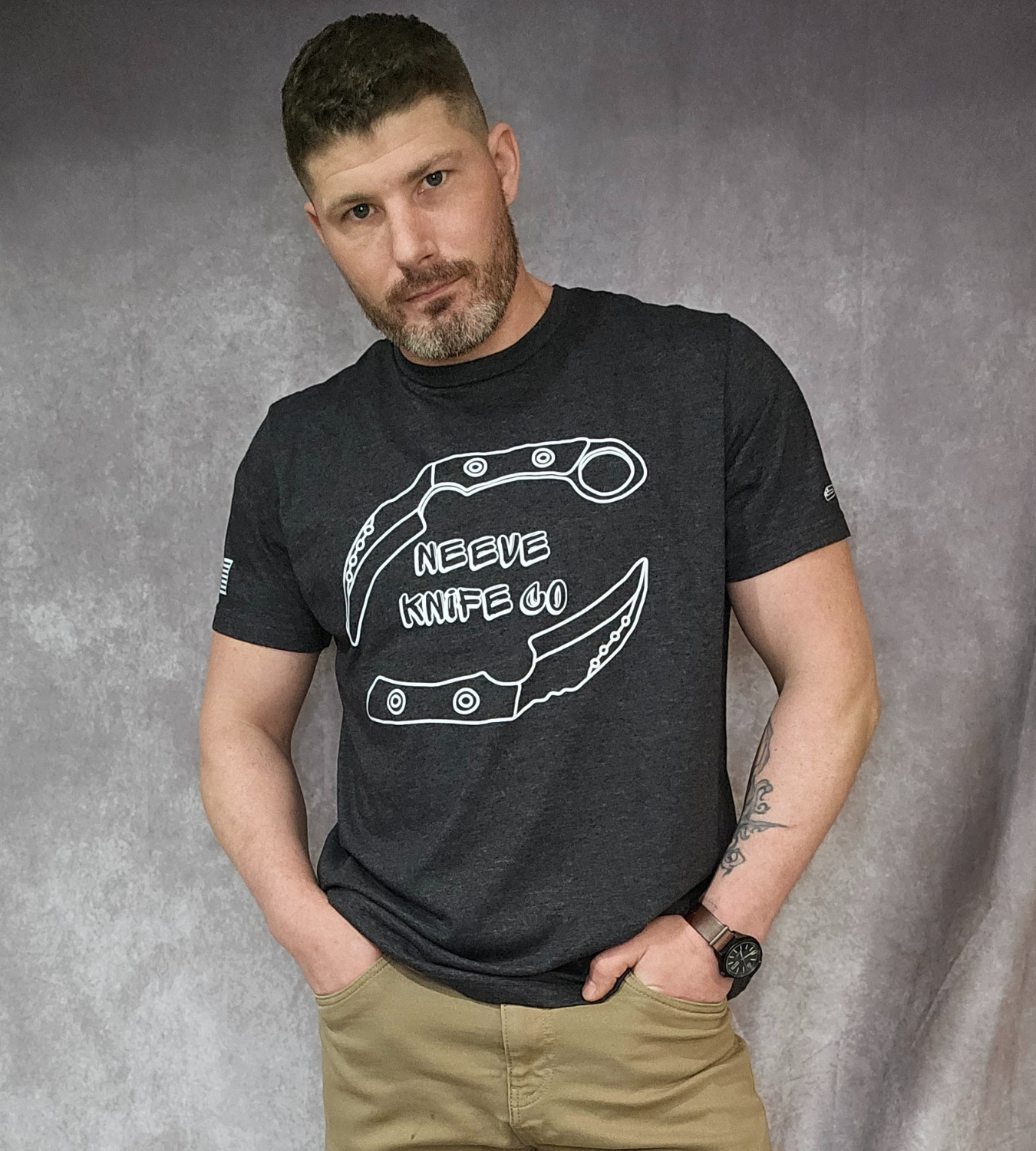 Big Crest Tee - Dark Gray