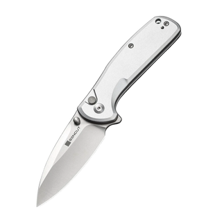 SENCUT ArcBlast Flipper & Button Lock (Silver Aluminum Handle) - S22043B-2