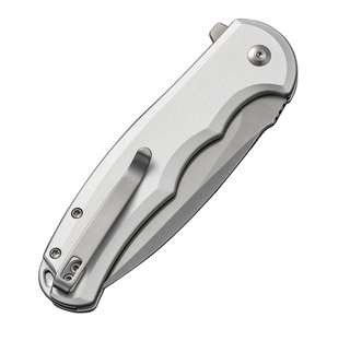 CIVIVI Button Lock Praxis Flipper (Silver Aluminum Handle) - C18026E-2