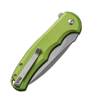 CIVIVI Button Lock Praxis Flipper (Lime Green Aluminum Handle) - C18026E-3